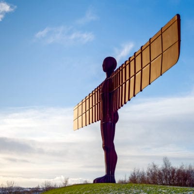 the Angel of the North Sculpture . University in Newcastle